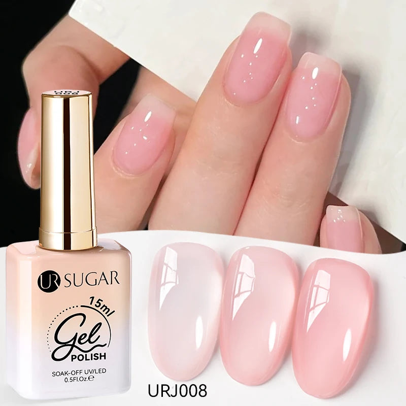 UR SUGAR 15ml Champagne Gold Sliver Reflective Glitter Gel Nail Polish Varnish Semi Permanent Soak Off UV Gel For Manicure Art