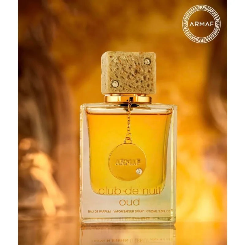 Armaf Club De Nuit Oud Eau de Parfum Spray for Unisex 3.6 Oz Original Arab Perfumes Lasting Wood Pheromones Perfume Makeup 105ML