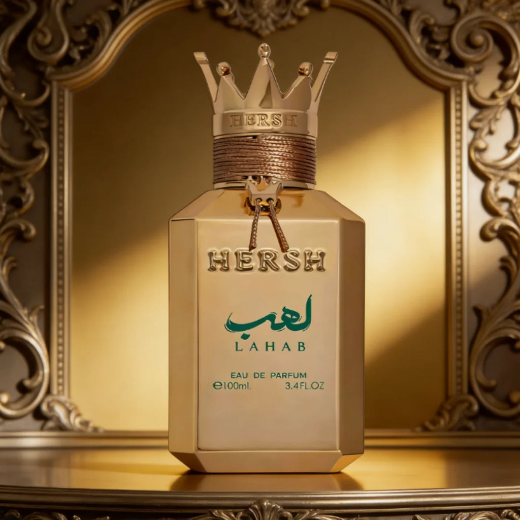 Al Ezz Oud Hersh Lahab Eau de Parfum Spray for Men Blend of Basil Lasting Cologne Luxury Gold Crown Pheromones Perfume 100 ML ﻿