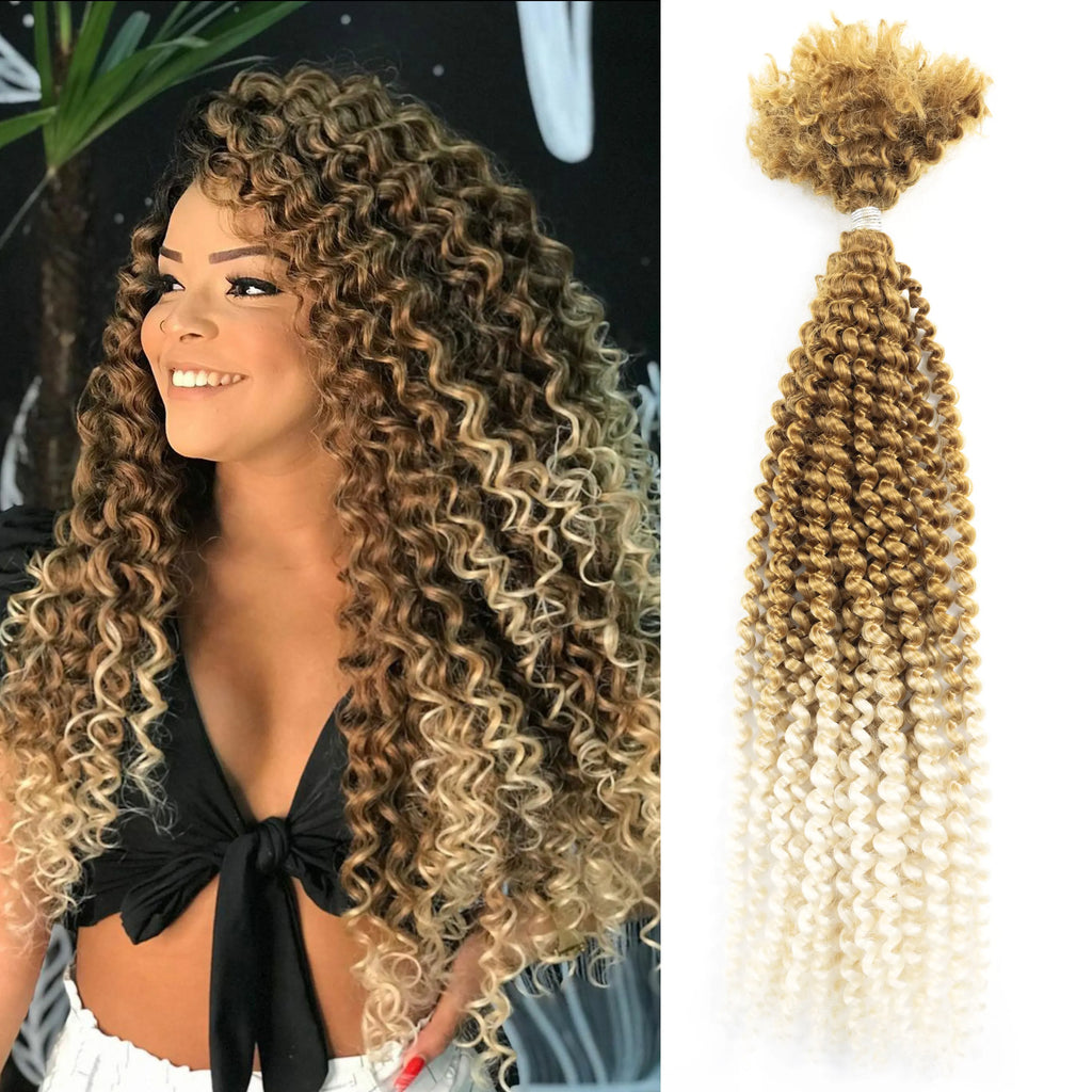 #T27-613 Tangle-Free & Low Maintenance Unprocessed Synthetic Blend Hair Bulk Synthetic Braiding Hair Pre Stretched for Woman