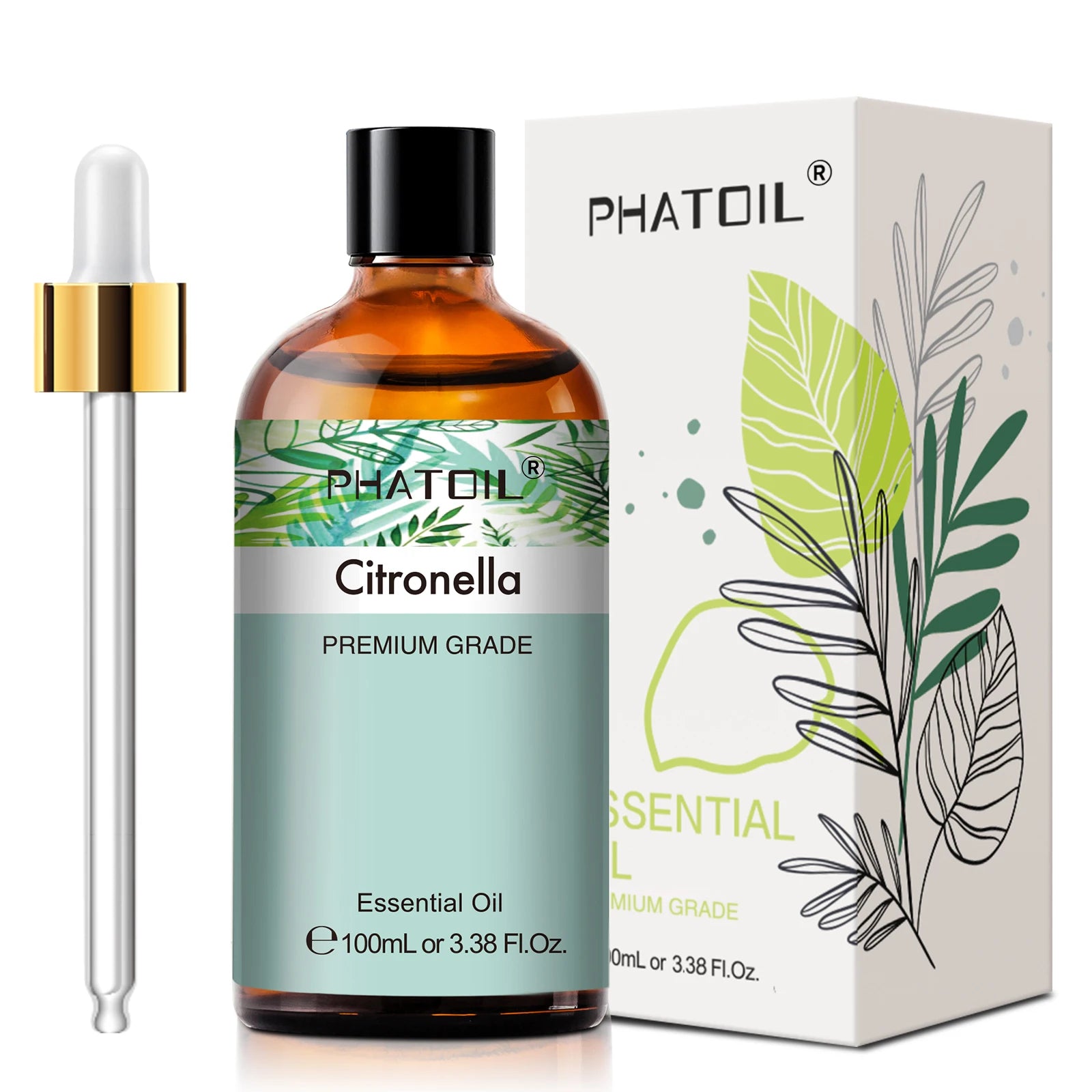 PHATOIL 100ml Pure Essential Oil Lavender Jasmine Vanilla Sandalwood Sweet Orange Lemon Aromatherpay Essential Oils For Diffuser