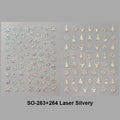 2pc Holographic Christmas Nail Art Stickers Iridescent Laser Snowflake Deer Tree Winter Slider Decals New Year Manicure Supplies
