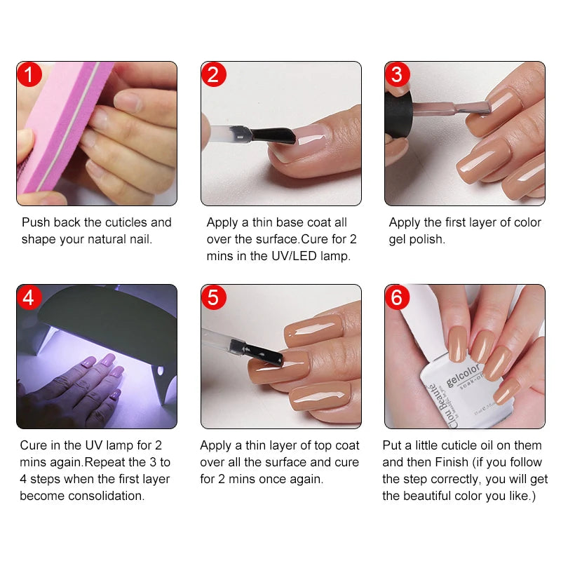 Clou Beaute 15ml Red Color Gel Polish Vernis Semi Permanent UV Varnish Gel Nail Polish Hema TPO Free Nails Art Manicure TOP BASE