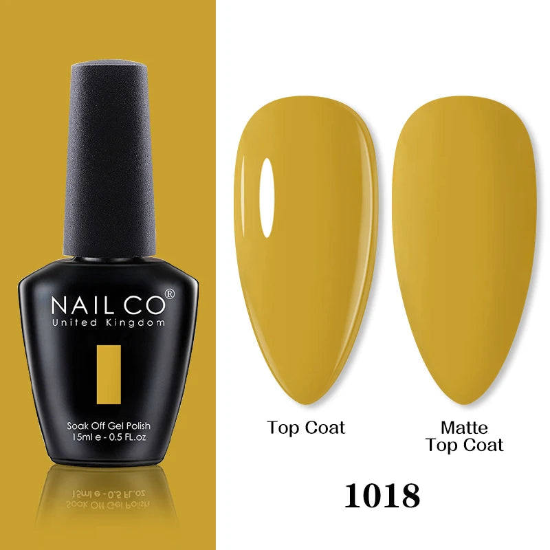 NAILCO 15ml Brown Nails Art Red Color Gel Nail Polish Semi-permanent UV Gel Polish Coffee Manicure Chocolate Hybrid Nail Varnish