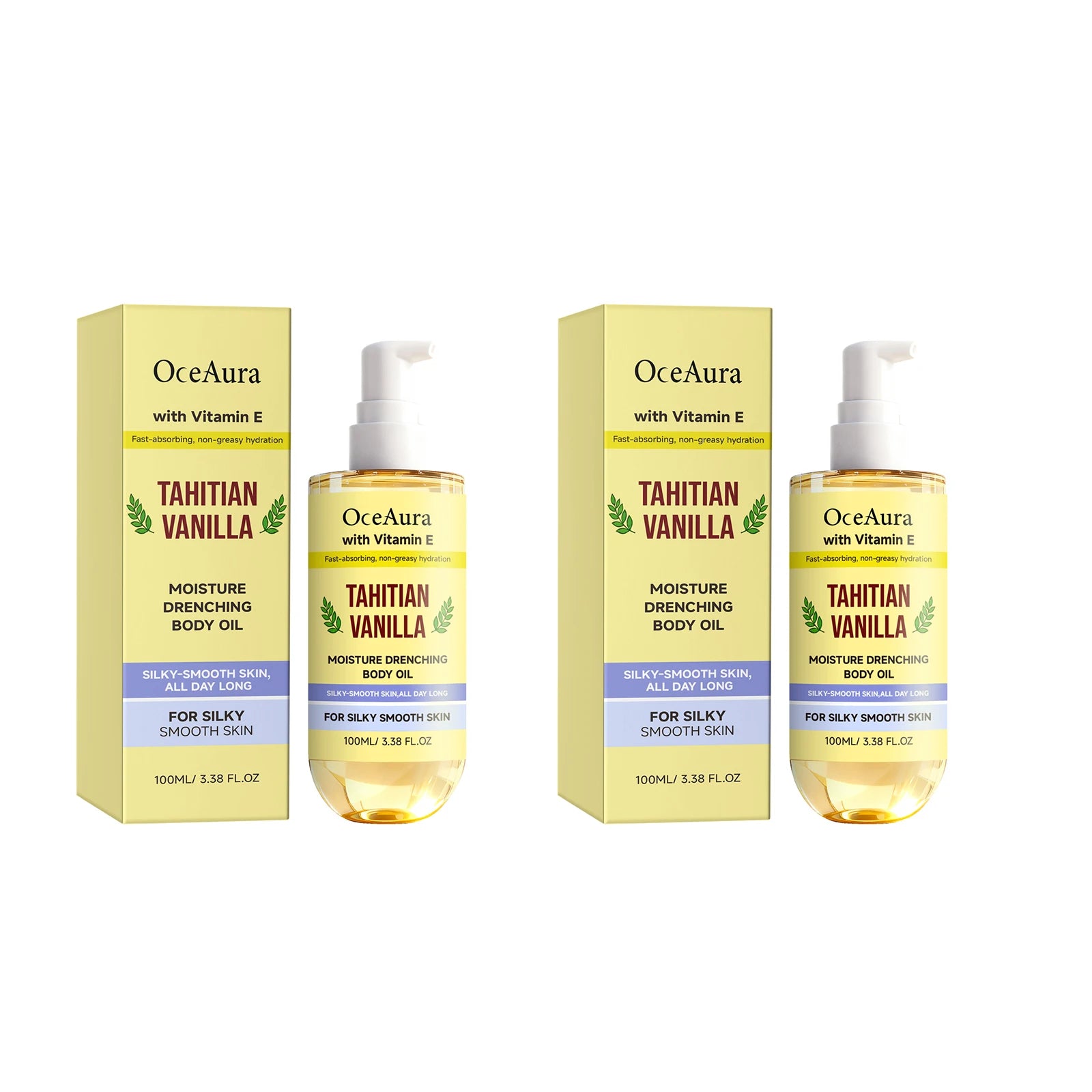 Vanilla Hydrating Body Oil Nourishing Soothing Brightening Silky Smoothing Stress Relief Glowing Soft Relaxing Body Essence Oil