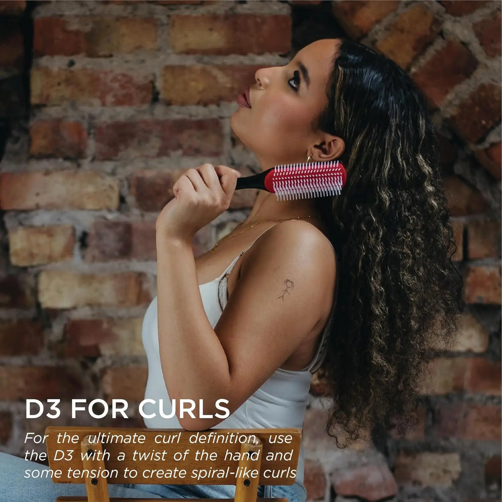 7-Row Curl Defining Brush for Smooth, Defined Curls - Detangling Styler for All Hair Types