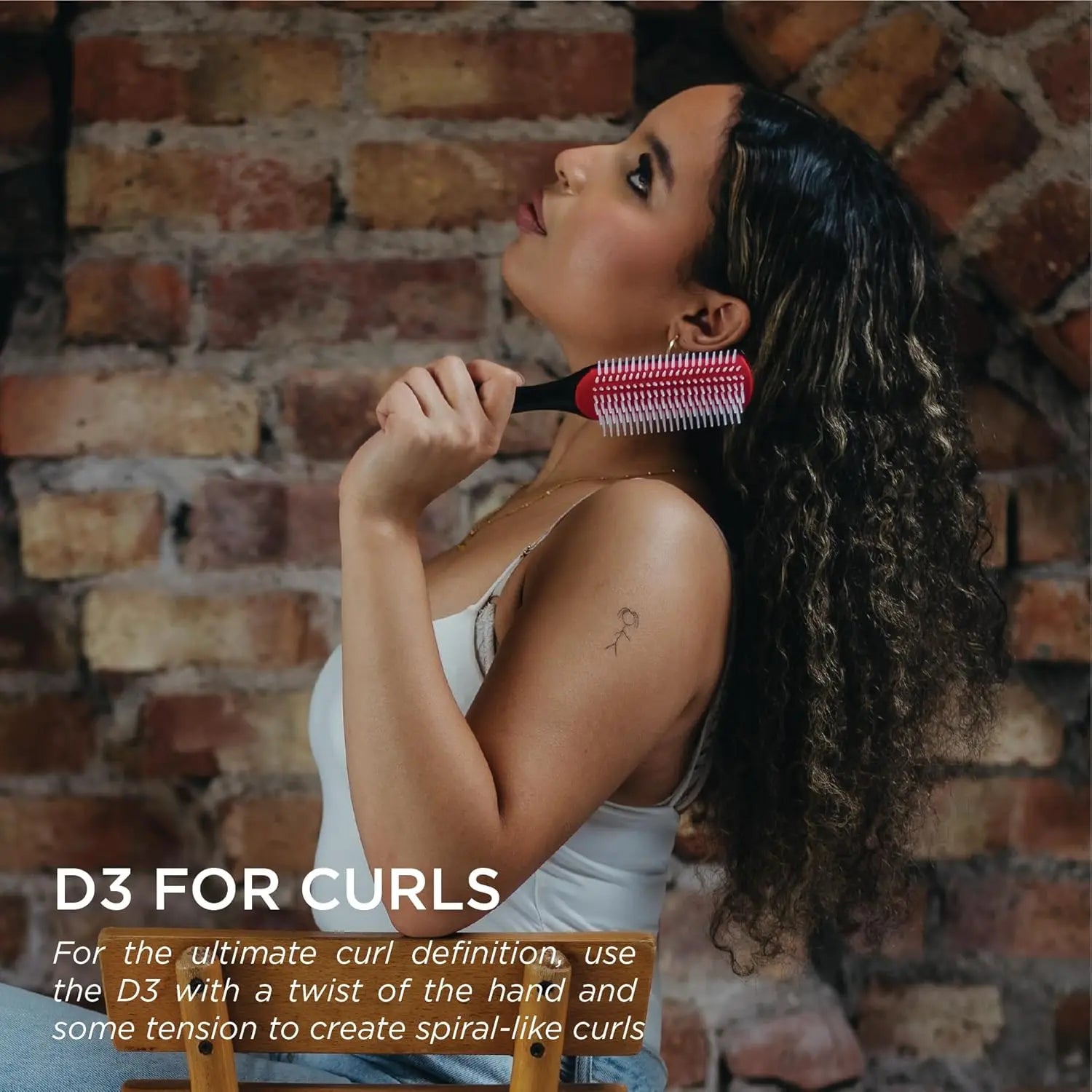 7-Row Curl Defining Brush for Smooth, Defined Curls - Detangling Styler for All Hair Types