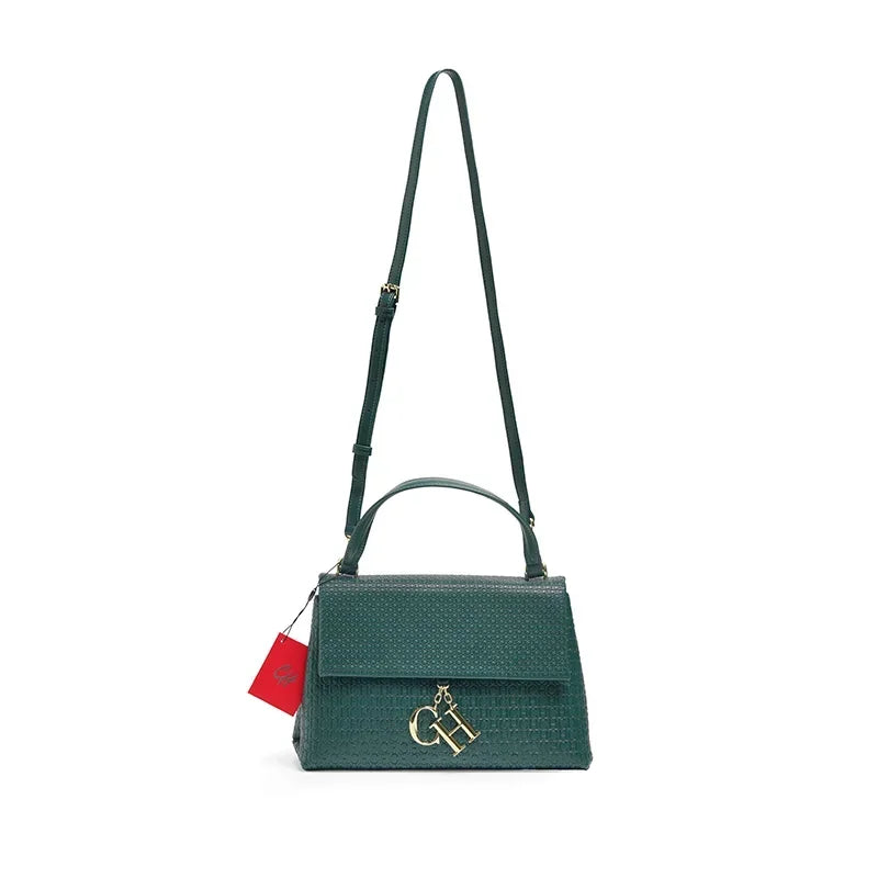 CH Lightweight PU+TPU Handbag 28x12x9cm, 5 Color Zipper Compartment Purse, Compact Tote Bag for Phone & Wallet