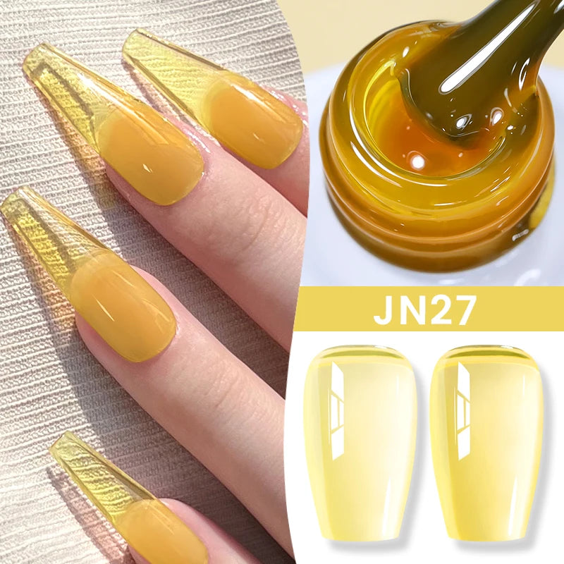 BORN PRETTY 83 Colors 10ml Jelly Nude Gel Nail Polish Autumn Amber Semi Transparent Manicure Soak off UV LED Nails Gel Varnish