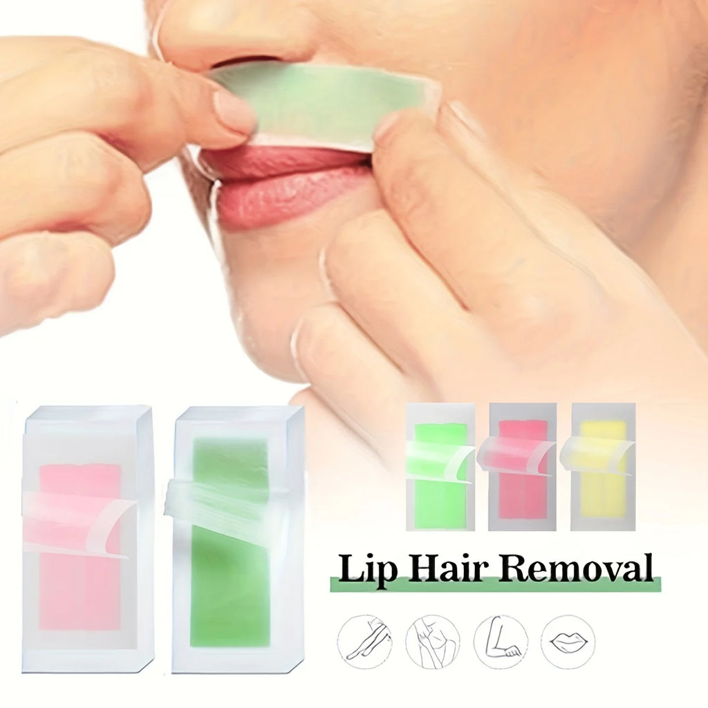 Professional Warning Tapes For Summer Hair Removal, Double Face Cold Warning Paper For Legs, Body, Face,6 Sticks, 10/20 Sticks