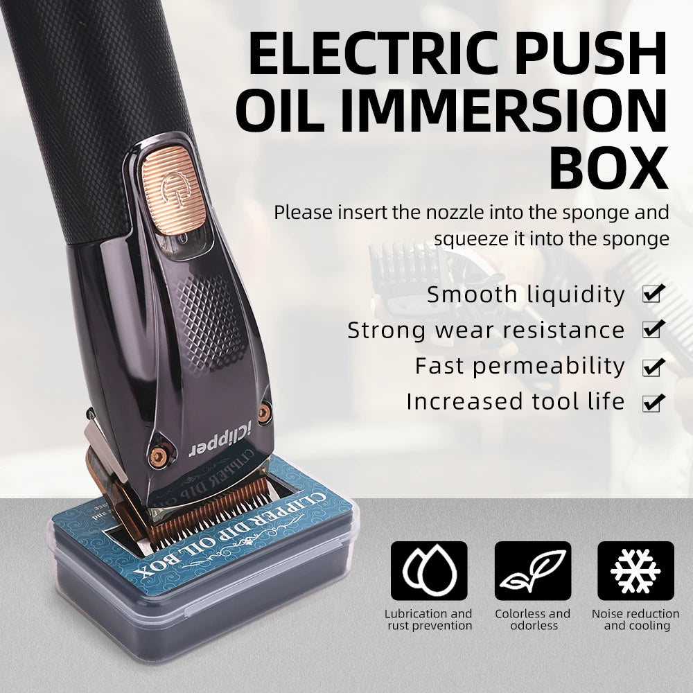 Professional Electric Hair Salon Hair Cutting Blade Oil Resistant with Lubrication Storage Box Rust Prevention Maintenance Kit