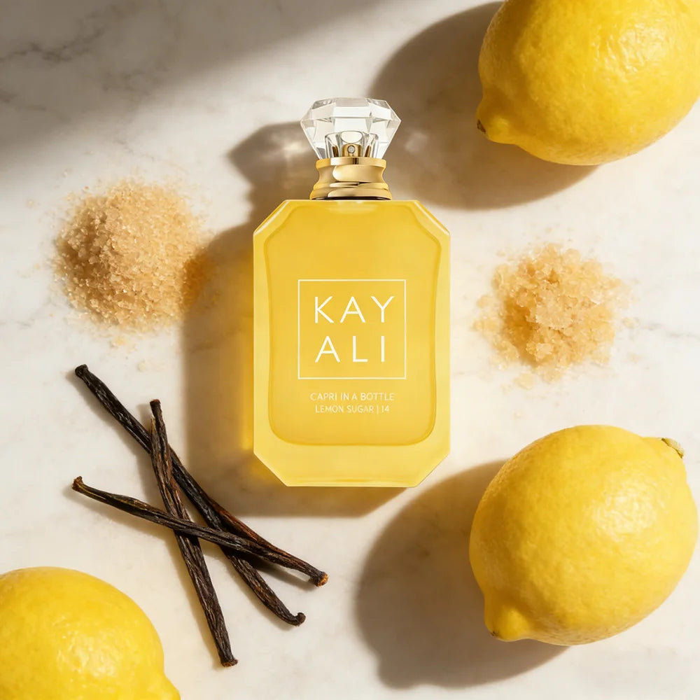 KAYALI | Capri In A Bottle Lemon Sugar 14 | 100ml / 3.4oz Eau de Parfum for Women | Citrus Gourmand Perfume | Zesty Lemon, Sugar