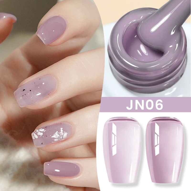 BORN PRETTY 83 Colors 10ml Jelly Nude Gel Nail Polish Autumn Amber Semi Transparent Manicure Soak off UV LED Nails Gel Varnish
