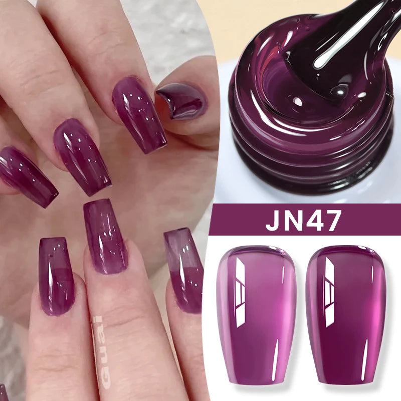 BORN PRETTY 83 Colors 10ml Jelly Nude Gel Nail Polish Autumn Amber Semi Transparent Manicure Soak off UV LED Nails Gel Varnish