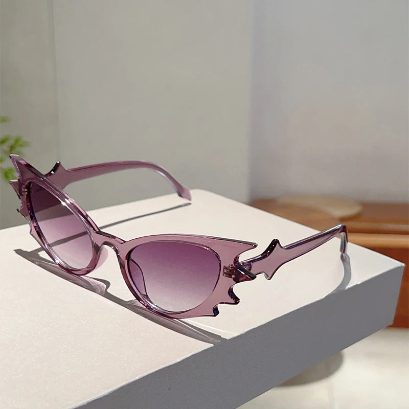GM LUMIAS Bat Wing Shaped Sunglasses New Fashion Candy Color Decor Shades Trendy Luxury Brand Design Gradient Rave Sun Glasses
