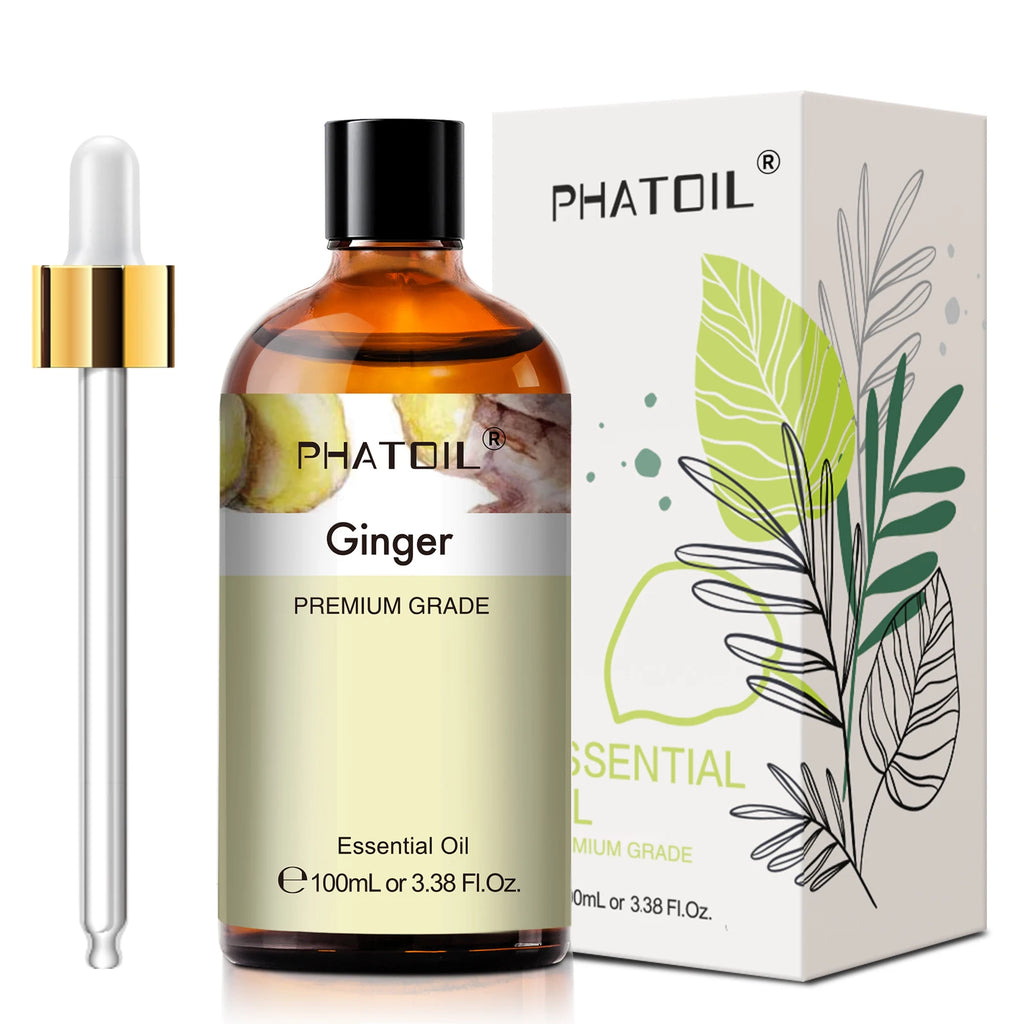 PHATOIL 100ml Pure Essential Oil Lavender Jasmine Vanilla Sandalwood Sweet Orange Lemon Aromatherpay Essential Oils For Diffuser