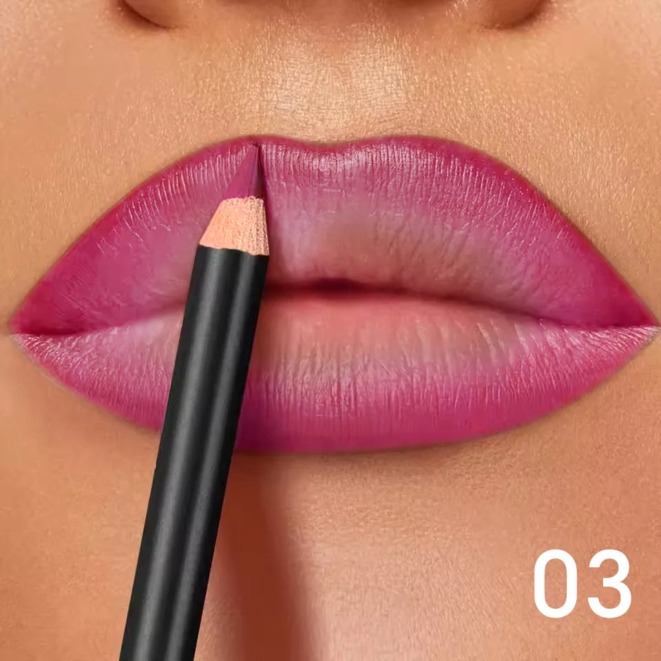 6-Color Waterproof Matte Lip Liner - Long-Lasting, Non-Transfer Formula, Matte Finish, 6 Versatile Shades