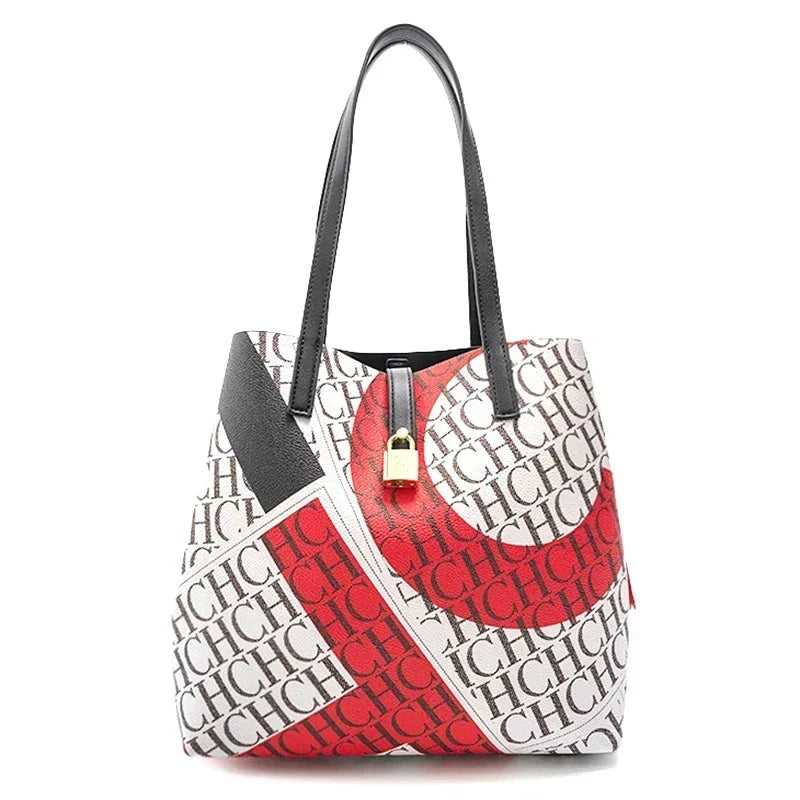 Letter Pattern Design Large Capacity Simple Style 2025 New Women's Tote Bag Portable Multi-functional Fashion Crossbody Bag