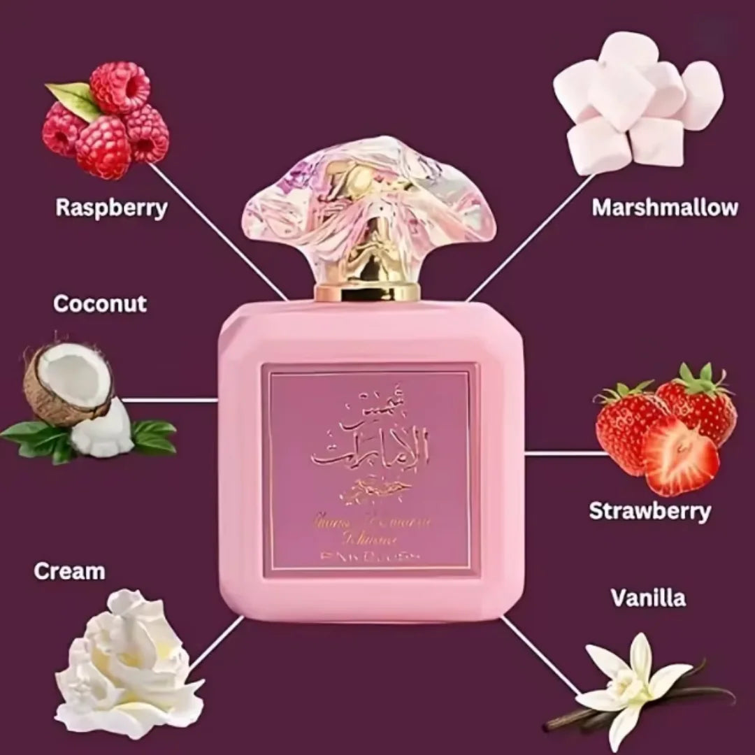 Luxury Pink Blush Shams Al Emarat Khususi Women's Marshmallow Blush Eau De Parfum 100ml 3.4oz A Captivating Romantic