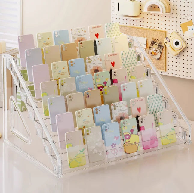 3/4/5/6/7 Layers Acrylic Nail Polish Display Organizer UV Gel Shelf Quick Install Cosmetic Rack Jewelry Stand Manicure Storage