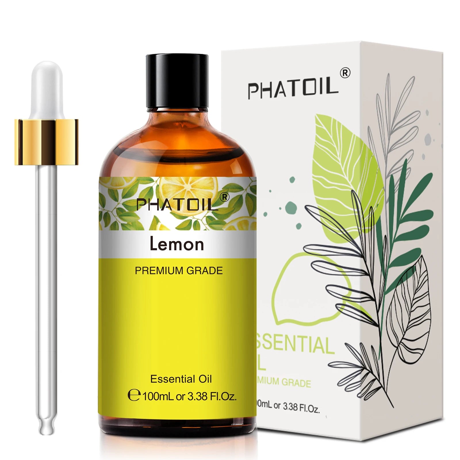 PHATOIL 100ml Pure Essential Oil Lavender Jasmine Vanilla Sandalwood Sweet Orange Lemon Aromatherpay Essential Oils For Diffuser