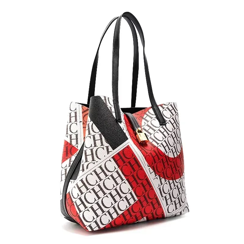 Letter Pattern Design Large Capacity Simple Style 2025 New Women's Tote Bag Portable Multi-functional Fashion Crossbody Bag