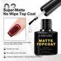 LIMEGIRL 8ml Soak Off Matte Top Base Coat for Nails UV Gel Polish Semi Permanent Functional Manicure Top Base Coat Varnish