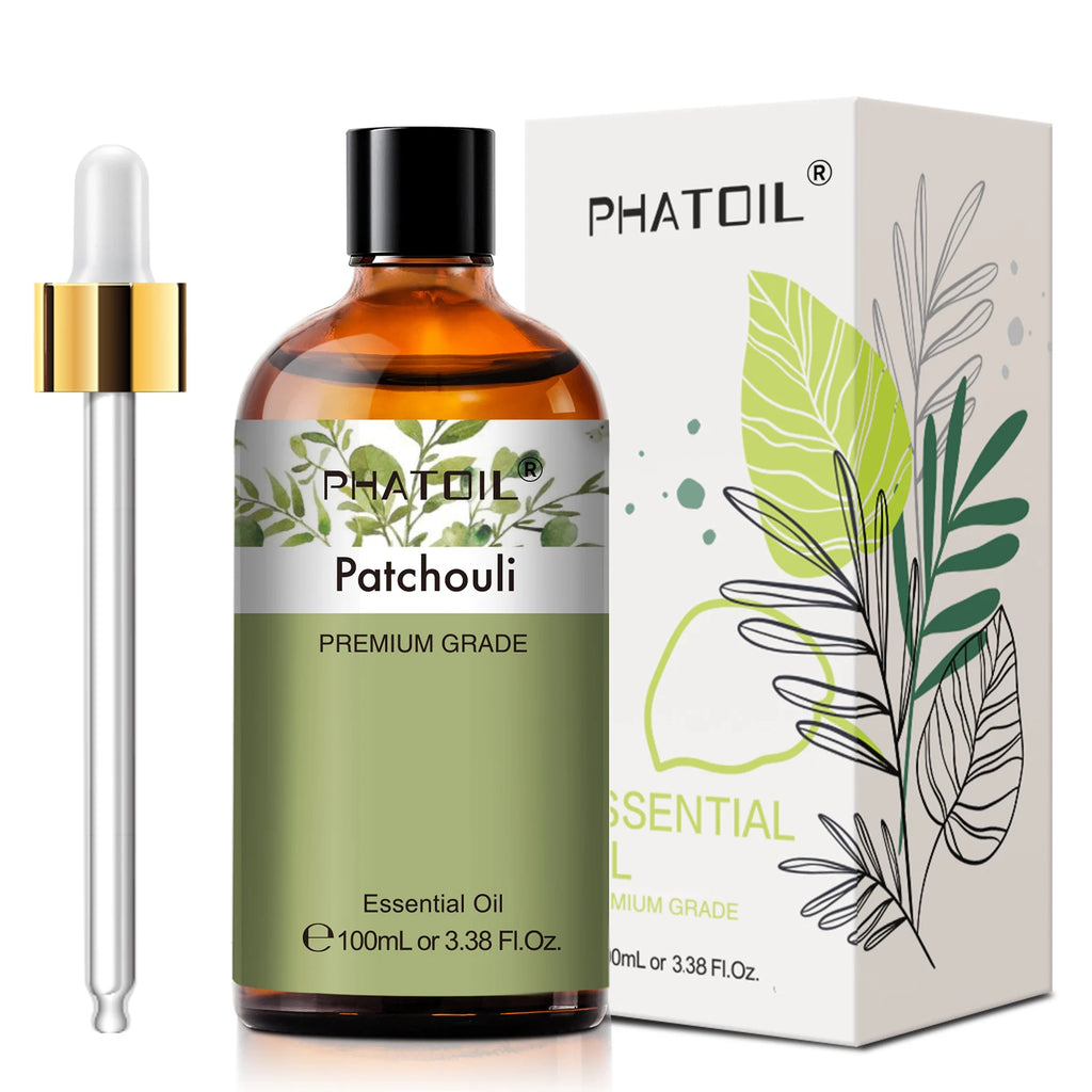 PHATOIL 100ml Pure Essential Oil Lavender Jasmine Vanilla Sandalwood Sweet Orange Lemon Aromatherpay Essential Oils For Diffuser