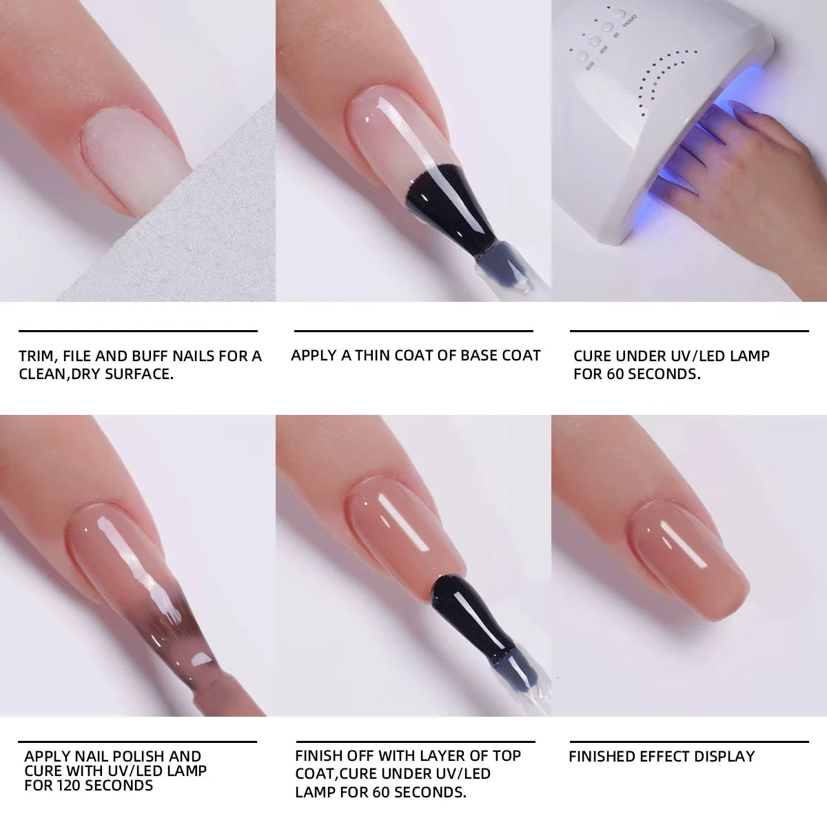 15ML Naked Nail Gel Polish Nails Gel Polish, Semi Permanent Varnish Nail Glue Soak Off UV LED Nail Polish Manicure Nail Supplies