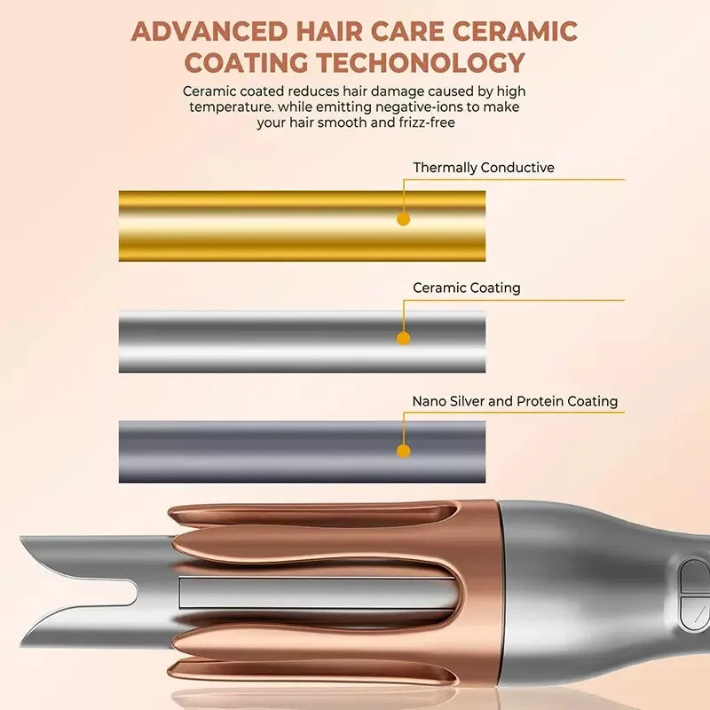 Automatic Curling Iron Negative Ion Curling Iron 25mm Water Wave Pattern Hair Styling Tool Lazy Hair Styling Hair Curling Wand