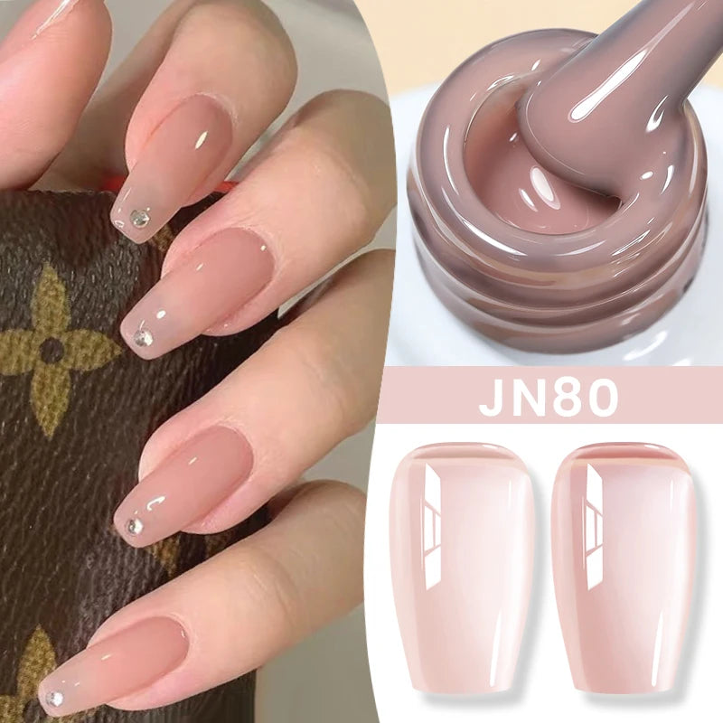BORN PRETTY 83 Colors 10ml Jelly Nude Gel Nail Polish Autumn Amber Semi Transparent Manicure Soak off UV LED Nails Gel Varnish