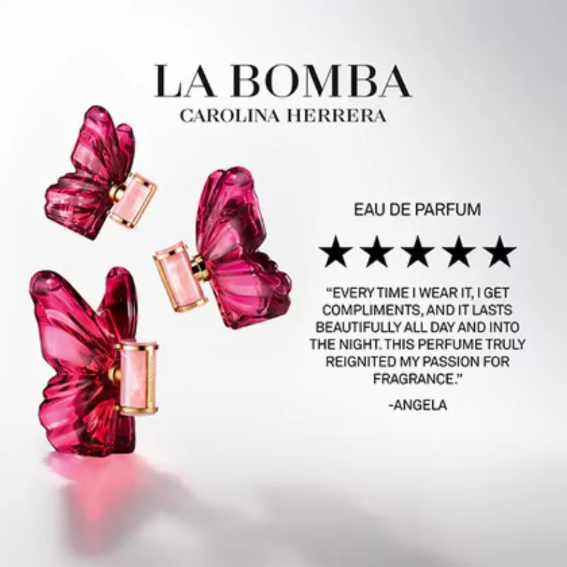 Carolina Herrera La Bomba EDP Spray 2.7 Ounce Original Arab Perfumes 80 ML Lasting Oriental Floral Pheromones Perfume for Women