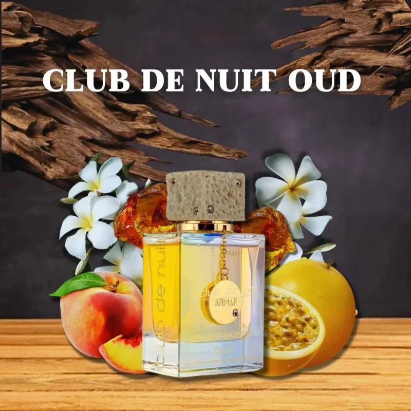 Armaf Club De Nuit Oud Eau de Parfum Spray for Unisex 3.6 Oz Original Arab Perfumes Lasting Wood Pheromones Perfume Makeup 105ML