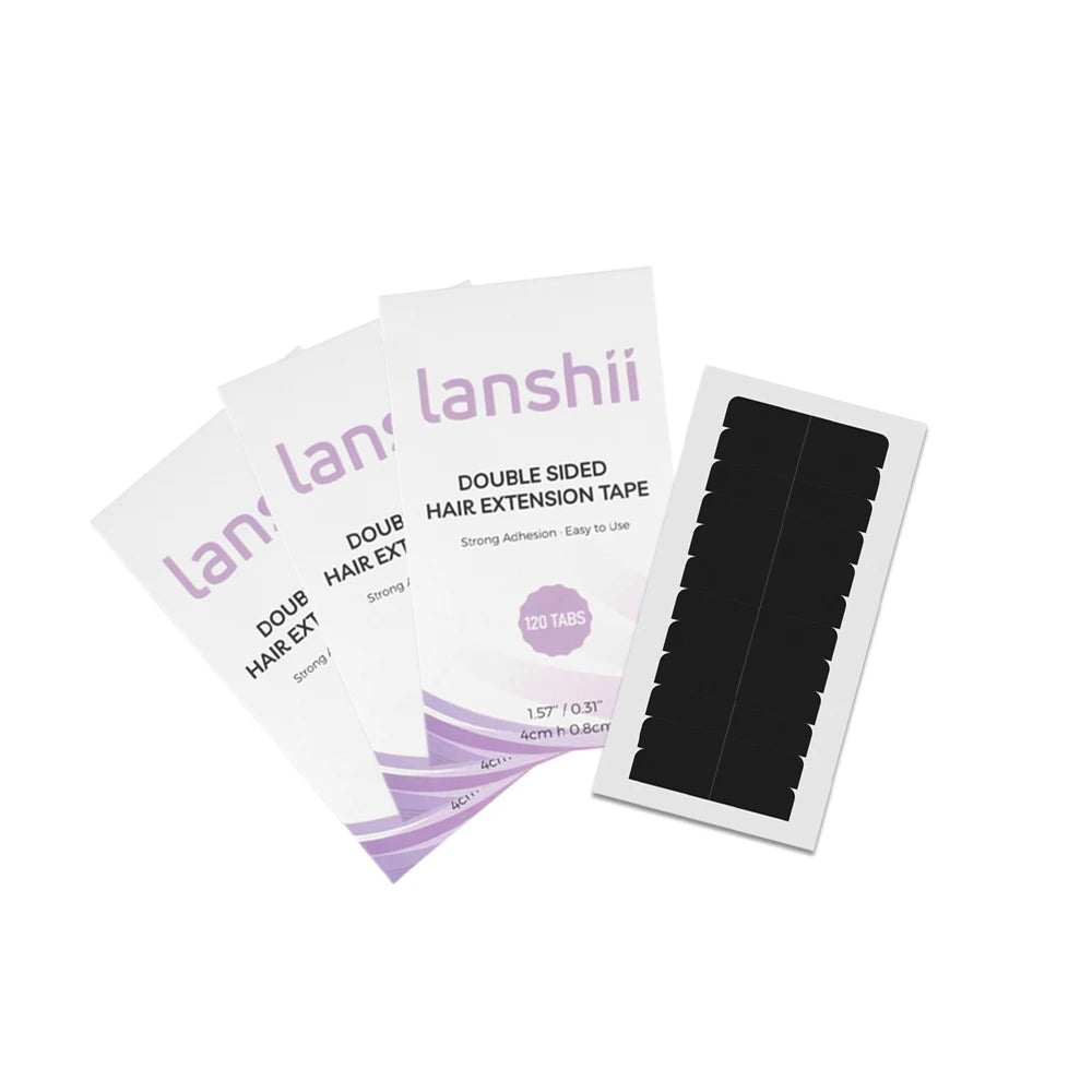 Lanshii 360pcs Double-Sided Replacement Tape for Hair Extensions – 4cm, Invisible, Waterproof, Strong Hold