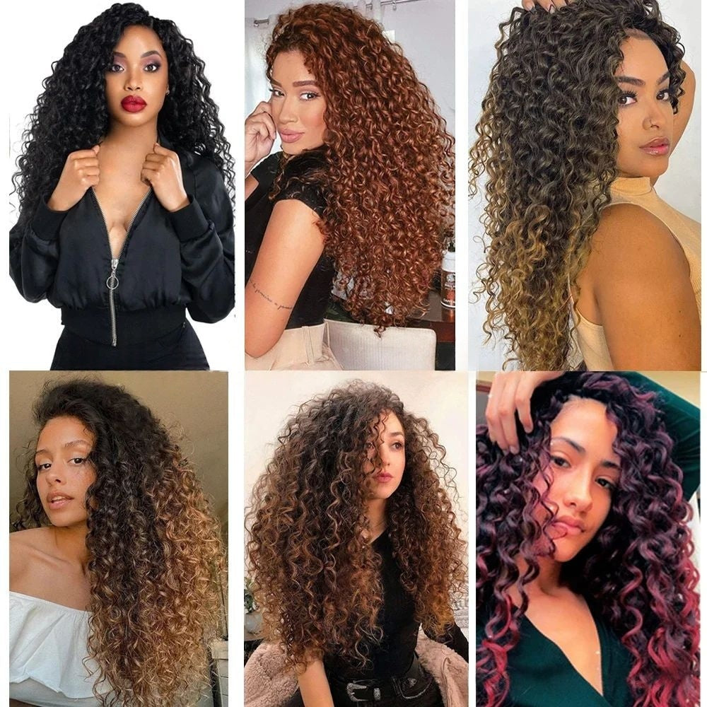 Small-loop Water-wave Crochet Hair Wig For Women