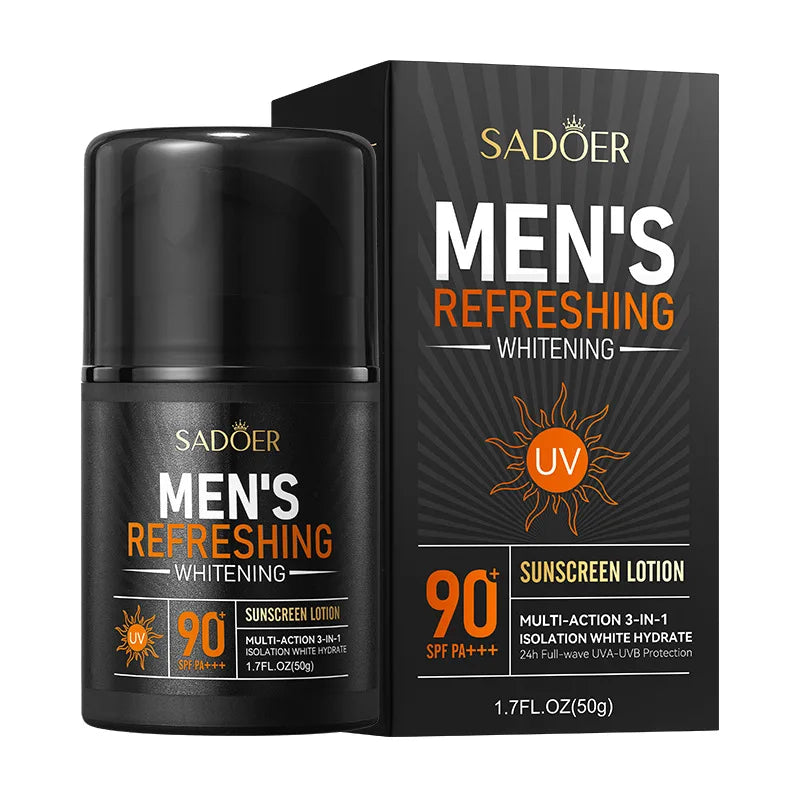 Men's Collagen Sunscreen BB Cream Refreshing Whitening Sun Cream Anti-Aging Moisturizing Long-lasting Skin Protective Sunblock