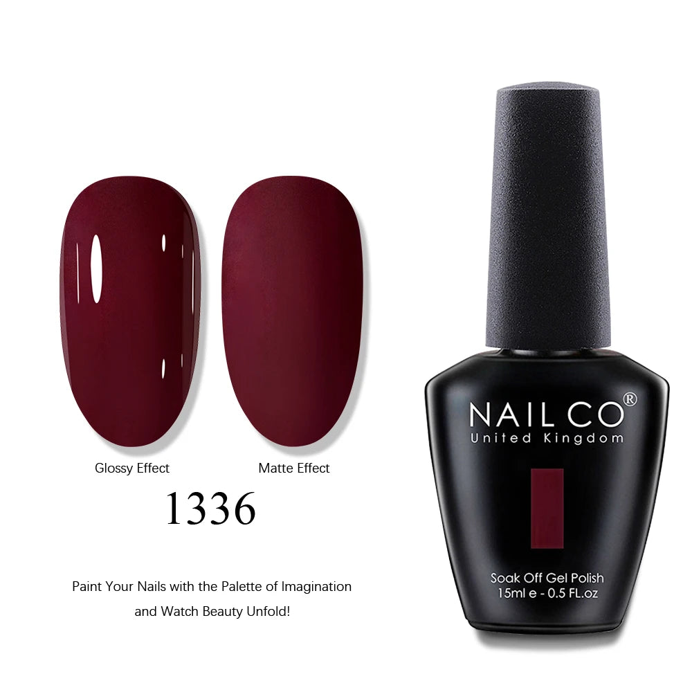 NAILCO 15ml Brown Nails Art Red Color Gel Nail Polish Semi-permanent UV Gel Polish Coffee Manicure Chocolate Hybrid Nail Varnish