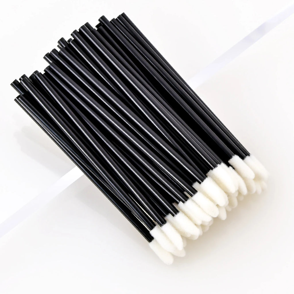 50 Pcs Disposable Lip Brush Makeup Tools Hollow Lip Wands Nylon Lip Gloss Stick Applicator Lipstick Wands Set Cosmetic Tools
