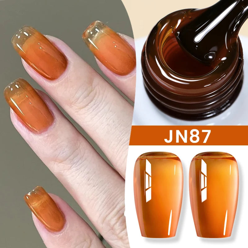 BORN PRETTY 83 Colors 10ml Jelly Nude Gel Nail Polish Autumn Amber Semi Transparent Manicure Soak off UV LED Nails Gel Varnish