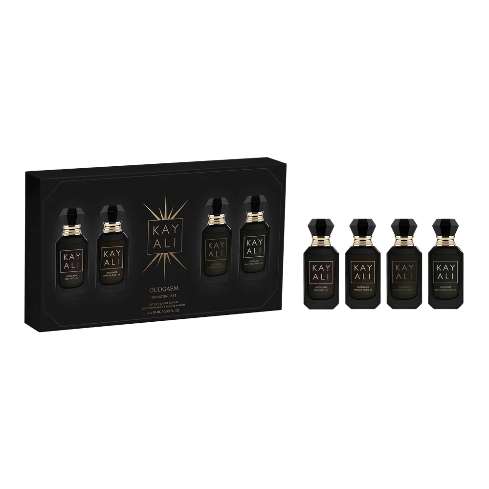 KAYALI Oudgasm Limited Edition Mini Perfume Set 40ml Unisex Oud Vanilla Rose Chocolate Musk Luxury Layering Eau De Parfum