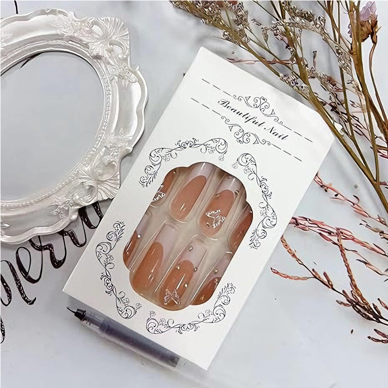 24 PCS Diamond Butterfly Nail Art