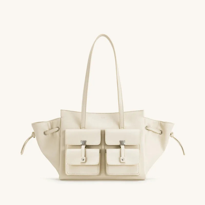 2026 Spring&Autumn JW PEI Pocket Handbag Linda Tote Bag for Women Large Capacity Commuter Shoulder Bag Crossbody Waxed Bag