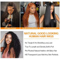 220% Density Deep Wave Lace Frontal Wig 13x4 13x6 HD Human Hair Lace Front Wigs For Women Water Wave Pre Plucked 7x6 Closure Wig