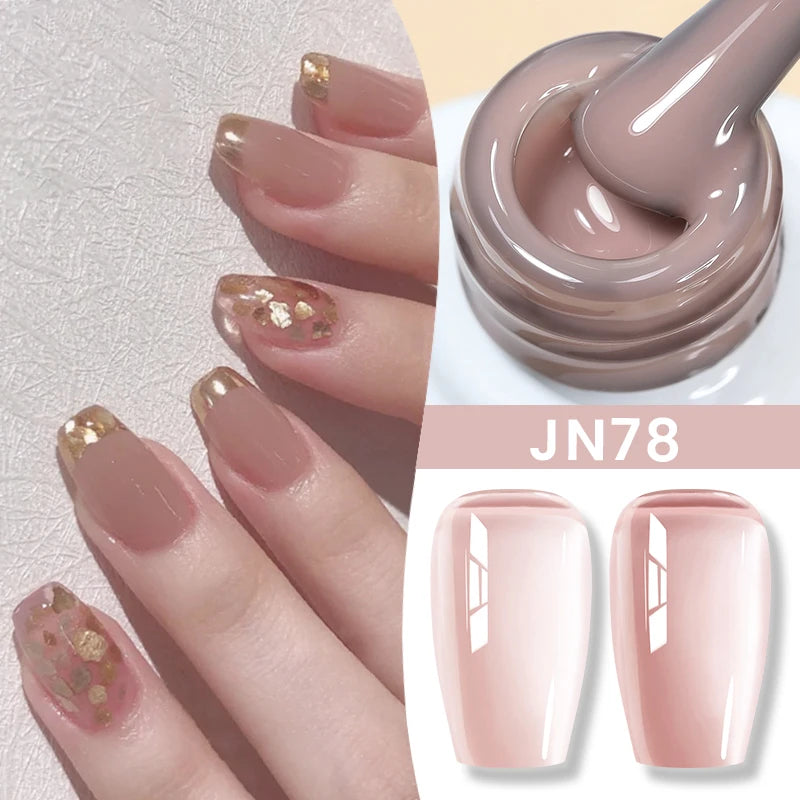 BORN PRETTY 83 Colors 10ml Jelly Nude Gel Nail Polish Autumn Amber Semi Transparent Manicure Soak off UV LED Nails Gel Varnish