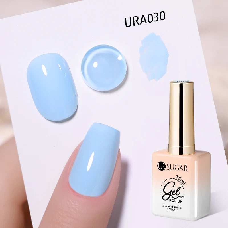 UR SUGAR 15ml Champagne Gold Sliver Reflective Glitter Gel Nail Polish Varnish Semi Permanent Soak Off UV Gel For Manicure Art