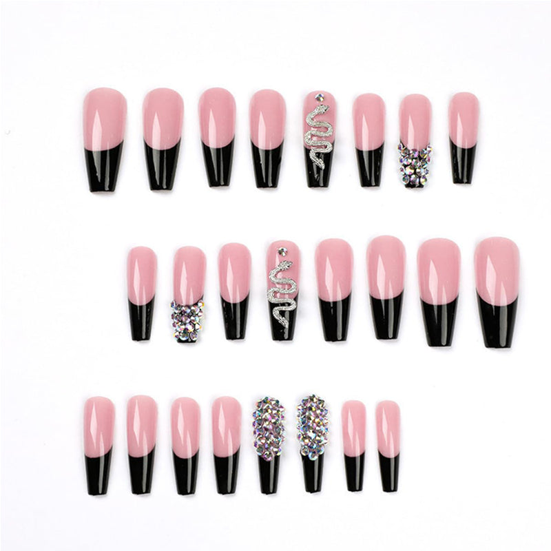 24 PCS Diamond Snake Nail Art