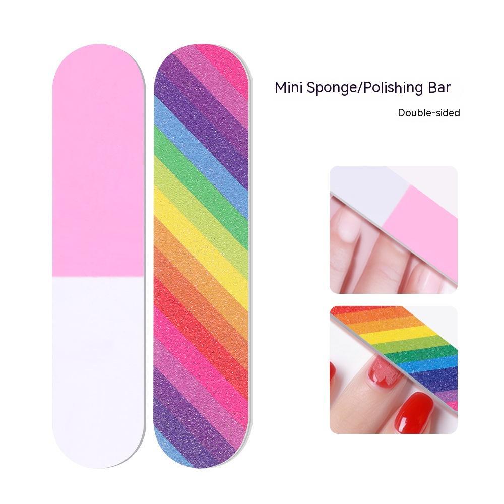 Short Double-sided Manicure Burnishing Stick Mini Rub