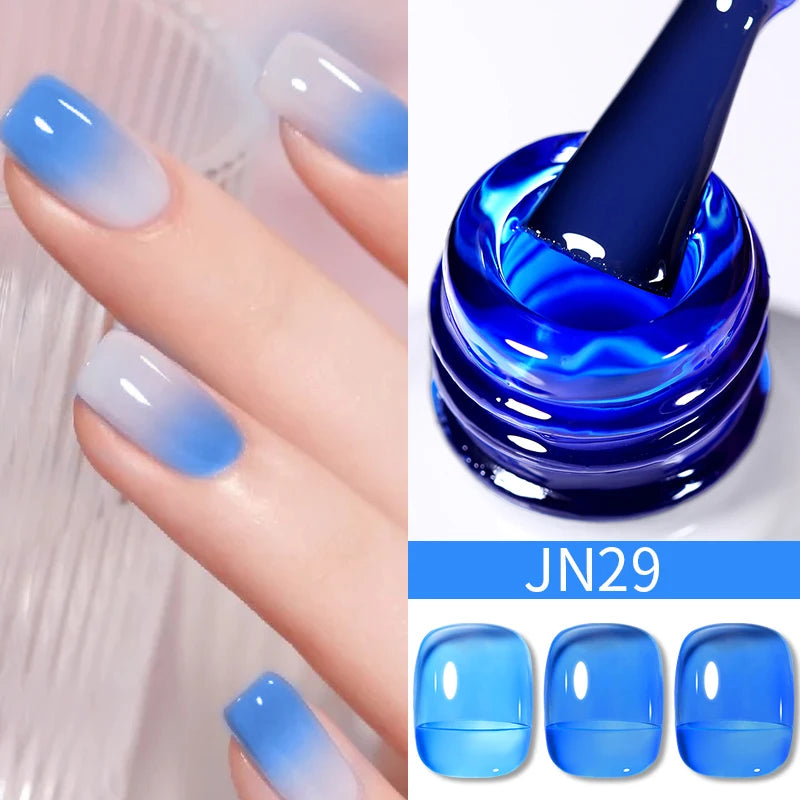 BORN PRETTY 10ml Translucent Jelly Nude Gel Nail Polish Colorful  Varnish Semi Permanent UV LED Nail Art  Manicure Gel