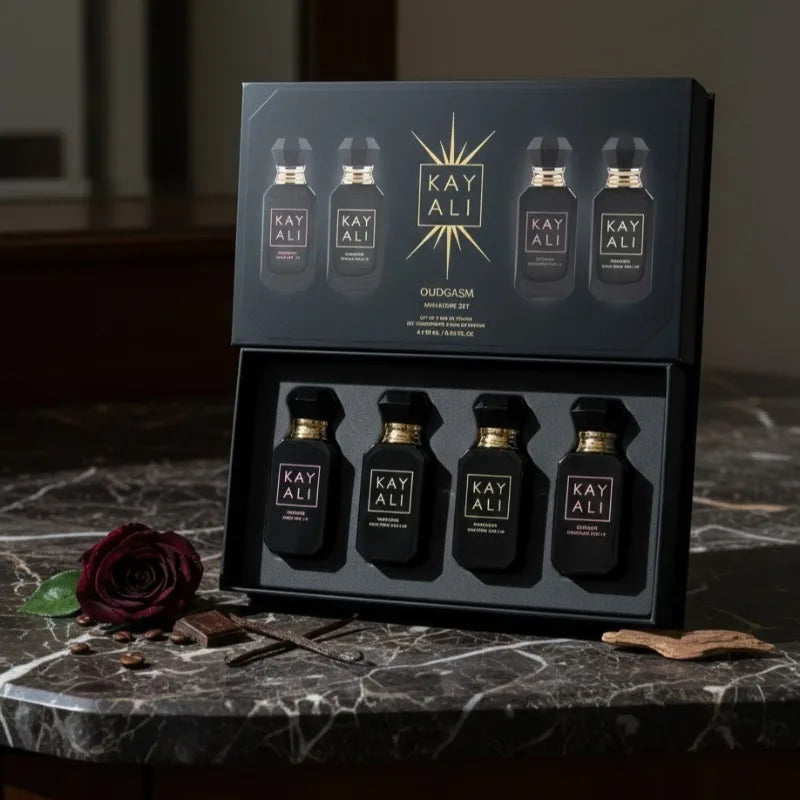 KAYALI Unisex Perfume Set 4*10ml Long Lasting Fresh Mild Elegant Floral Fruity Musk Natural Fragrance Two Scents Vanilla Royale