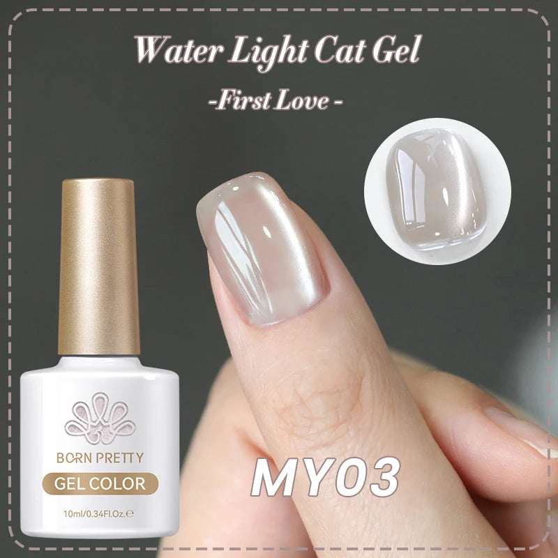 BORN PRETTY 10ml Water Light Cat Gel Ultra Shine Sparkling Glitter Semi Permanent Soak Off UV Gel Nail Art Varnish Manicure